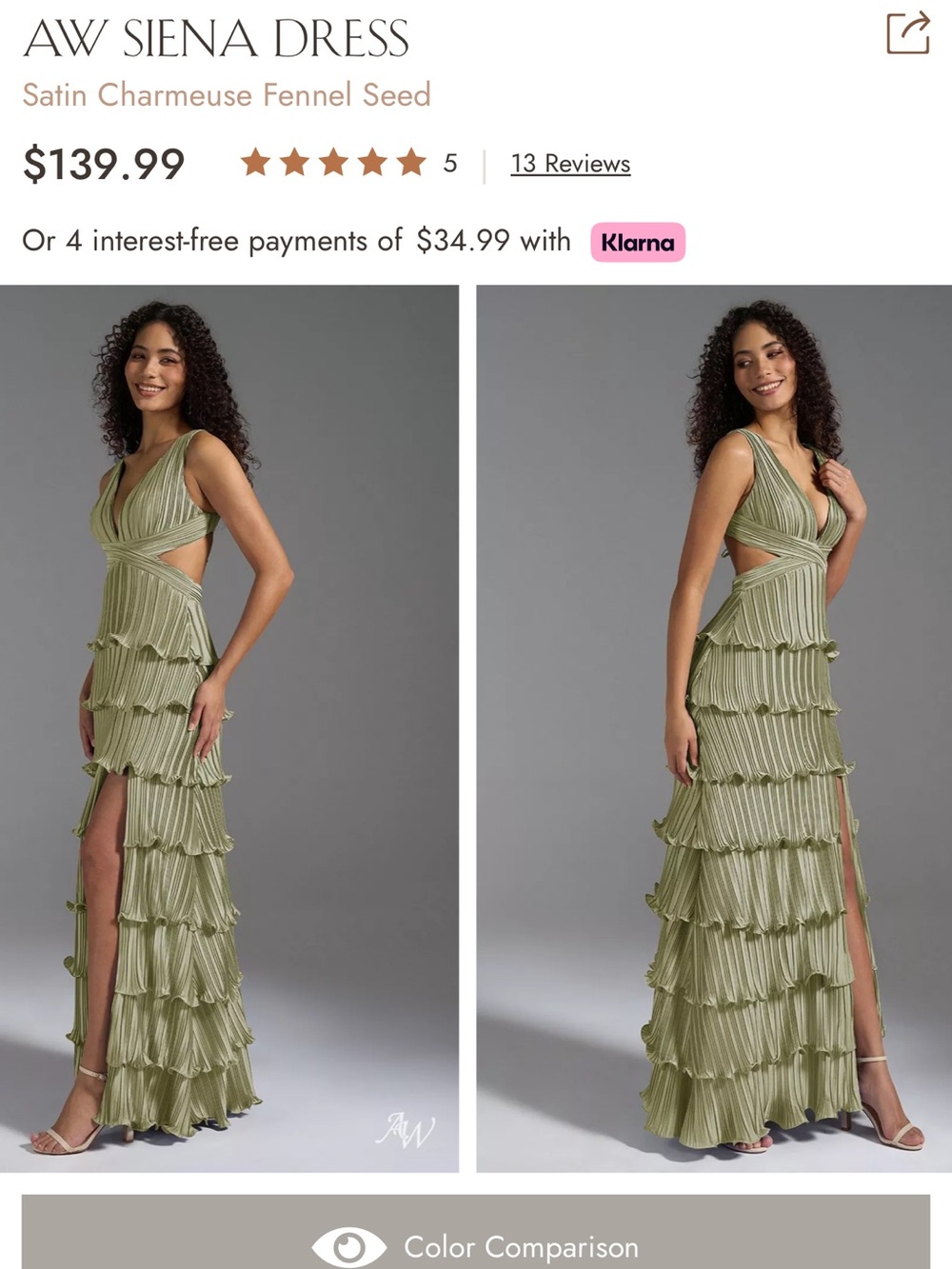 AW Bridal Bridesmaids Dress NWT